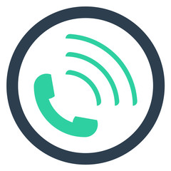 Poster - Phone icon in trendy flat style isolated on white background. Telephone symbol. Vector illustration.