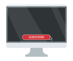 Leinwandbilder - Computer Screen. Click to Subscribe. Flat design