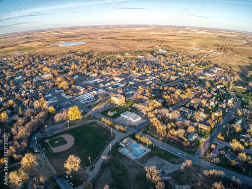 Fotografie, Obraz Wessington Springs is a Small Village in Farming Country of South Dakota