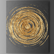 3D Wall Art, Gold Leaf Abstract Painting
