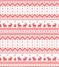 New Year's Christmas Pattern Pixel Vector Illustration
