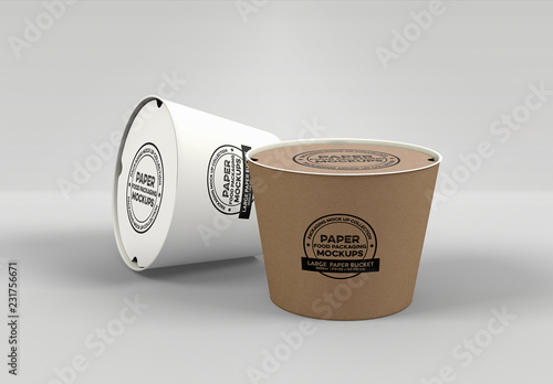 Download Paper Buckets Mockup Buy This Stock Template And Explore Similar Templates At Adobe Stock Adobe Stock PSD Mockup Templates