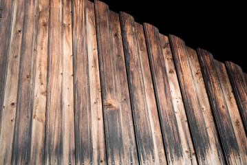 Wall Mural - Weathered rustic wood wall with old antique varnish on the rough