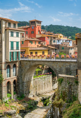 Wall Mural - Loro Ciuffenna, village in the Province of Arezzo in the Italian region Tuscany. Central Italy.