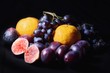 composition de fruits, figues et raisin