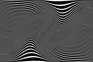 Wall Mural - Abstract wavy lines design.