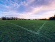 © M-image - wide angle shot the cornor of football filed on morning time
