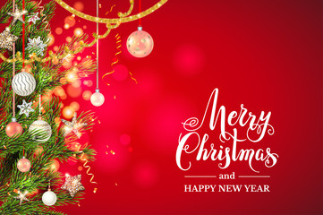 Wall Mural - bright christmas background