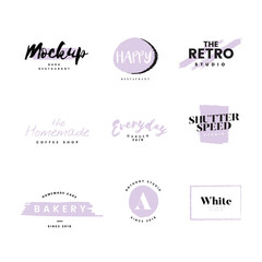 Sticker - Collection of logos and branding vector