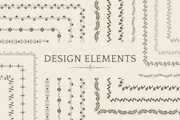Wall Mural - collection of divider design element vectors