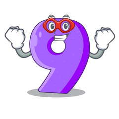 Sticker - Super hero number nine athletics the shaped character