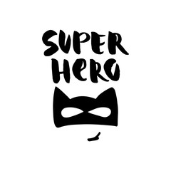 Wall Mural - Super hero hand lettering