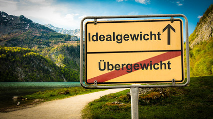 Wall Mural - Schild 379 - Idealgewicht