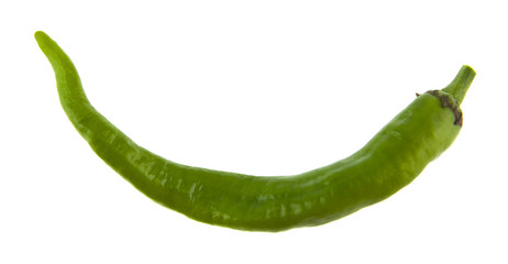 Poster - hot green pepper isolated on white background