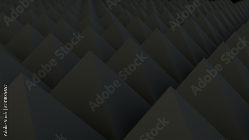 Closu Up Of Black Acoustic Panels Studio Foam Wedges Sound