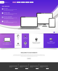 Wall Mural - website template designs. modern flat design vector illustration concepts of web page design for web