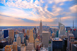 Fototapeta Koty - Areal view on Manhattan skyscrapers and buildings. New York