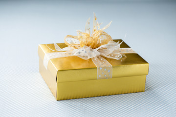 Wall Mural - Gold gift box