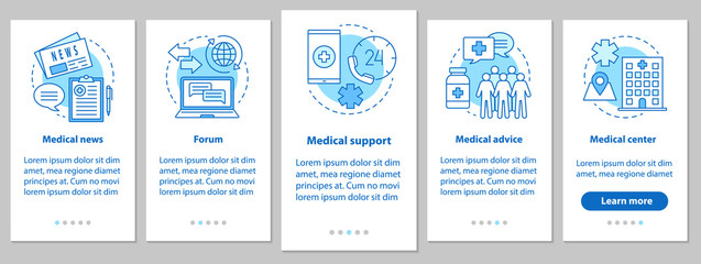 Wall Mural - medicine and healthcare onboarding mobile app page screen with l