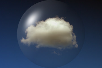 cloud in the bubble,view,sky,white,cloudscape,fantasy,reflection,wallpaper,fluffy