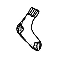 Canvas Print - sock icon. isolated object vector silhouette