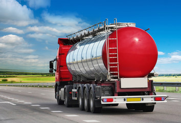 Wall Mural - The trailer transports cars on the highway