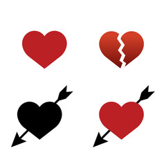 Sticker - Set of hearts