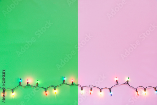 Christmas Light Bulbs Were Turned On Or Lid On String In Colours