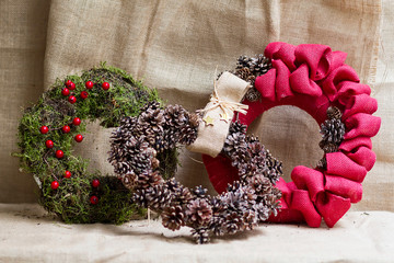 Wall Mural - Christmas ornaments made with natural materials