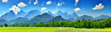 Fototapeta Krajobraz - Panorama of summer mountains