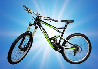 Wall Mural - Mountain Terrain Bike - Isolated