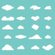 © Eugene - Clouds. Vector illustration of a cloud icon. Set of different clouds.