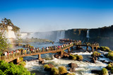 The World of Raging Water. Iguazu Falls in South America, on the border of two countries: Brazil and Argentina.