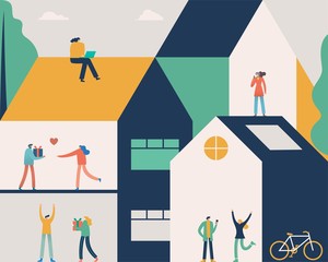 people activity in the house vector illustration concept, can use for, landing page, template, ui, w