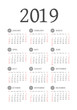© nasik - Vector pocket 2019 year calendar