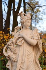 Wall Mural - Statue of goddess Ceres in Summer Garden.