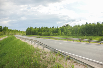 Road in Russian field