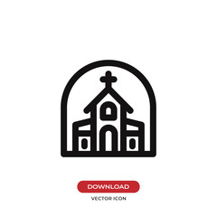 Wall Mural - Church vector icon