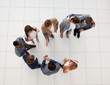 © ASDF - top view.a group of employees standing in the lobby of the office