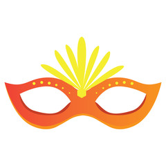 Isolated colored mardi gras mask. Vector illustration design