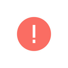 alert, exclamation icon. Element of material arrow symbol icon for mobile concept and web apps. Color alert, exclamation icon can be used for web and mobile