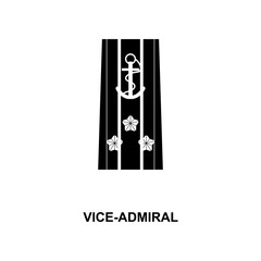 japan vice admiral military ranks and insignia glyph icon