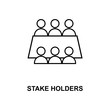 stake holders line icon