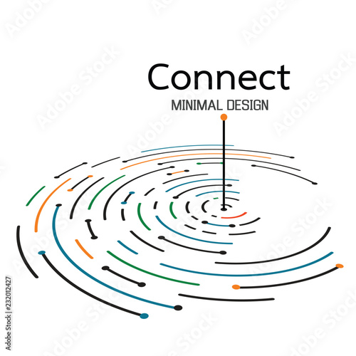 Abstract network connection. icon logo design. Vector Illustration