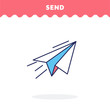 © Александр Филинков - Send icon, vector. Paper airplane. Flat design. Advantage icon.