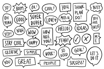 Wall Mural - Collection of speech bubbles vector