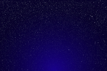 Wall Mural - realistic starry sky blue glow. shining stars.