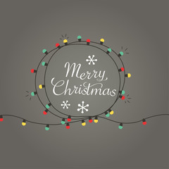 Wall Mural - christmas colorful light garland illustration