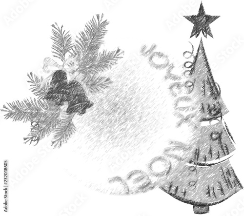 Dessin Au Crayon Joyeux Noël Buy This Stock Illustration