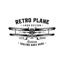 Retro Plane Logo Design Inspiration - Retro Aircraft Logo Design Inspiration